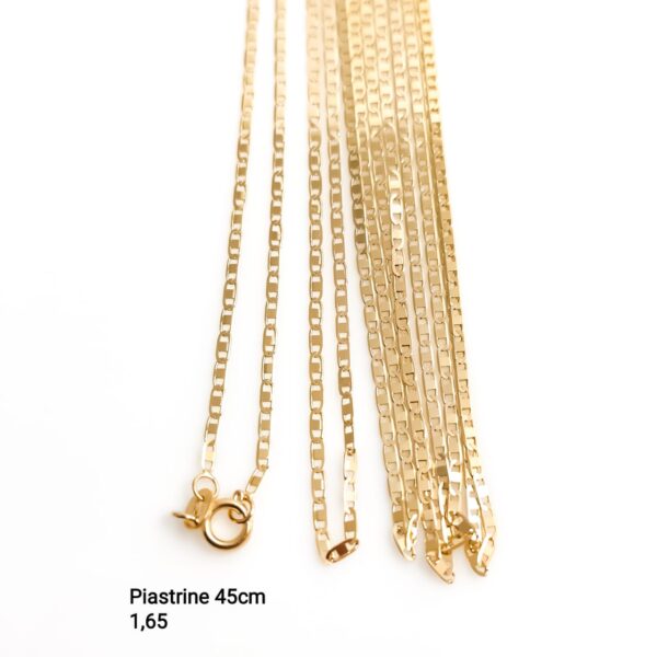 Corrente Piastrine 45cm ouro 18k