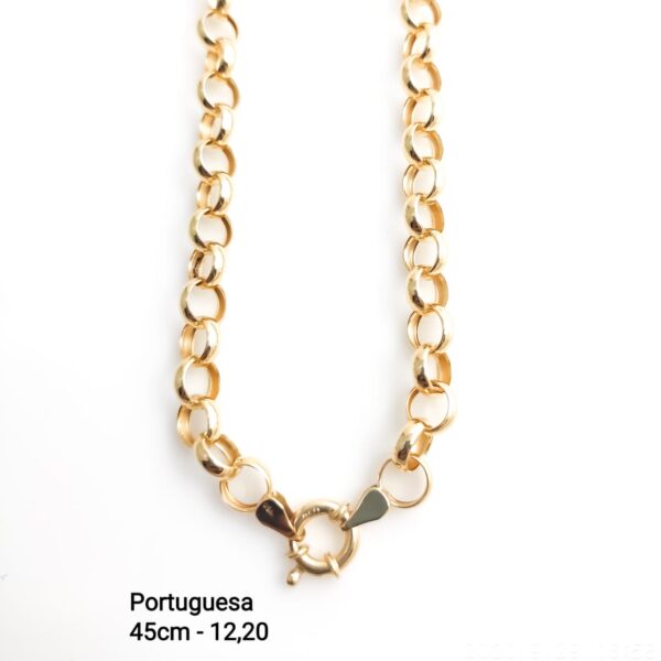 Corrente Portuguesa 45cm 12gr em ouro 18k