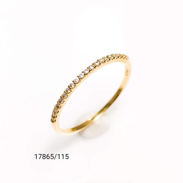 Anel tipo aparador fininho em ouro 18k - 17865/115