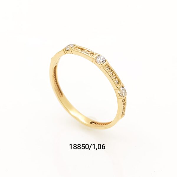 Anel quadrado em ouro 18k - 18850/1,06