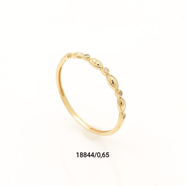 Anel fininho navetes em ouro 18k - 18844/0,65