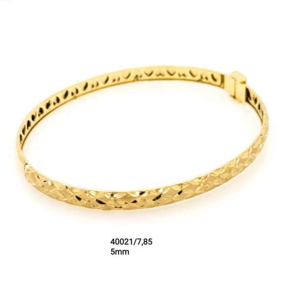 Bracelete diamantado forrado 5mm em ouro 18k - 40021/7,85