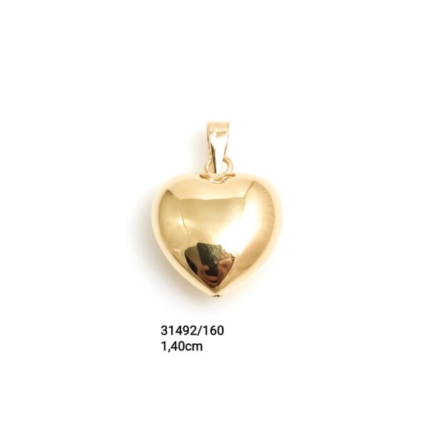 Pingente coração oco em ouro 18k - 31492/160